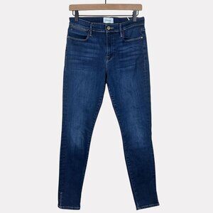 Frame Le High Skinny Jeans Womens 29 Blue Split Ankle Five Pocket